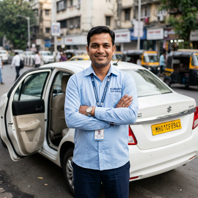 Professional DropTaxi driver in uniform